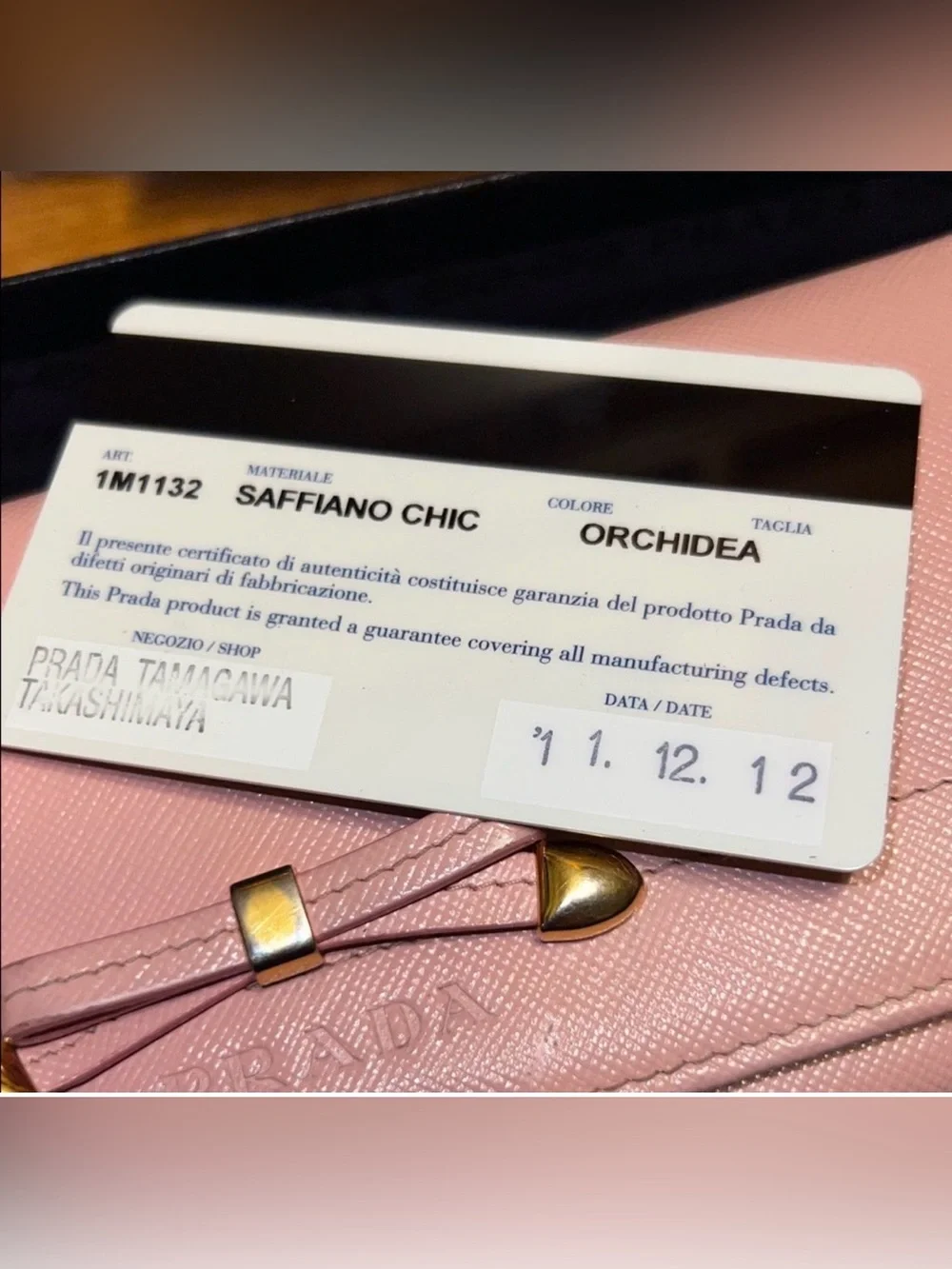 Prada Pink Saffiano Leather Bow Wallet - No Box
